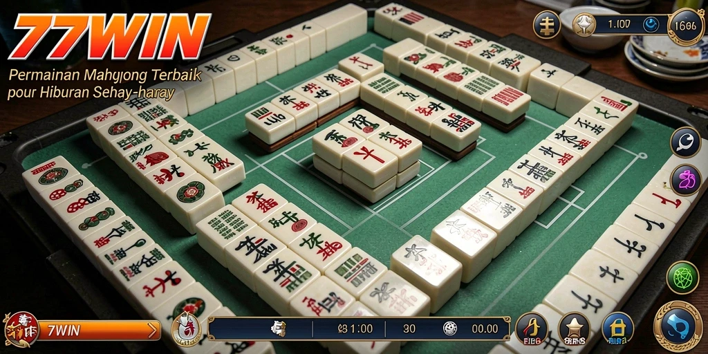 Screenshot gameplay <strong>77WIN</strong> menampilkan aktivitas menantang dalam permainan Mahjong.