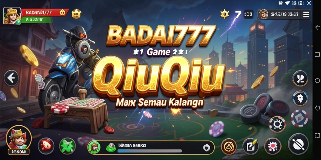 Tampilan gameplay QiuQiu yang seru dan interaktif di BADAI777.