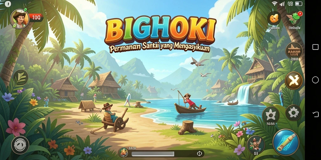 Tampilan gameplay seru BIGHOKI dengan banyak tantangan menarik.