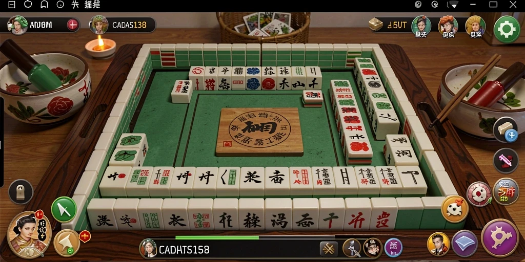 Tampilan game Mahjong yang menarik dan penuh warna.
