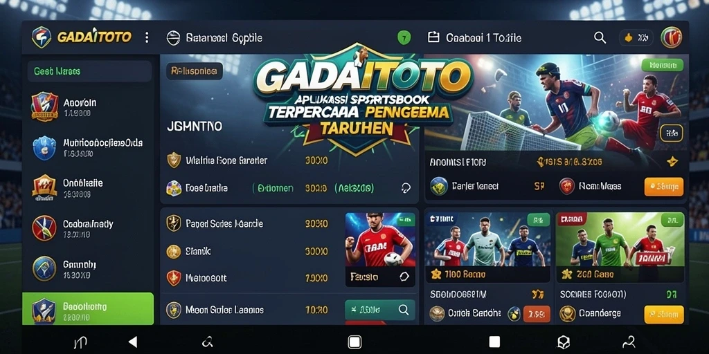 Tampilan gameplay GADAITOTO saat memasang taruhan olahraga.