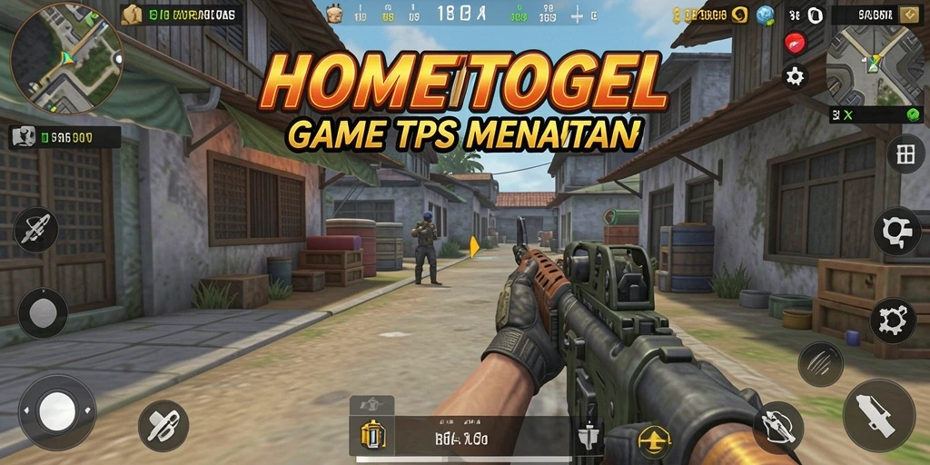 Tangkapan layar utama HOMETOGEL menampilkan aksi mendebarkan dalam mode TPS.
