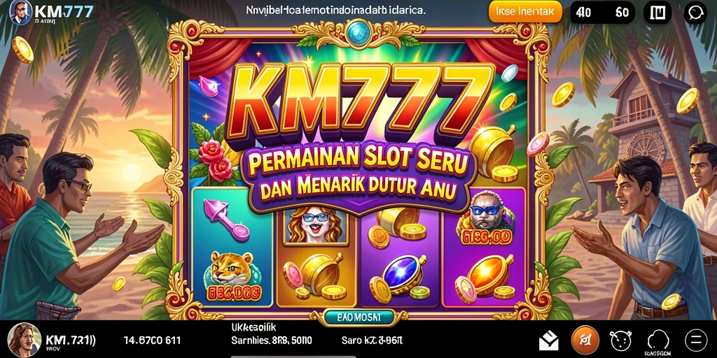 Screenshot utama KM777 menampilkan gameplay Slot yang menarik dan penuh aksi.