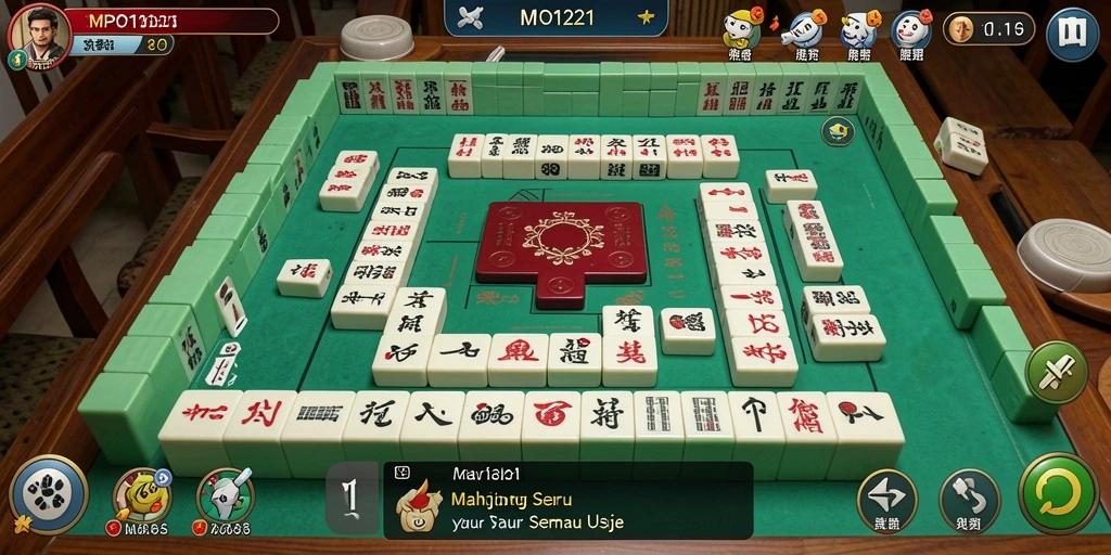 Tampilan gameplay MPO1221 menampilkan aksi Mahjong yang mendebarkan.