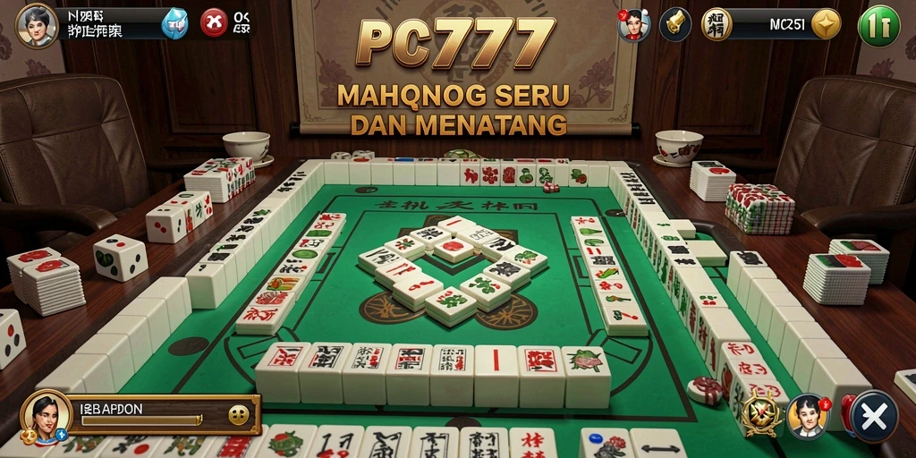Tampilan utama gameplay Mahjong di PC777 yang menantang dan menarik.