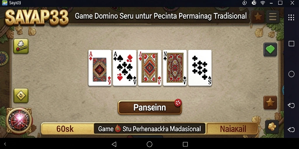 Tampilan menarik dari gameplay Domino SAYAP33.