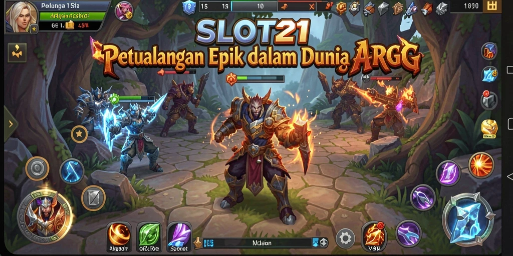 Gameplay SLOT21 yang mendebarkan dengan karakter heroik dan pertempuran epik.