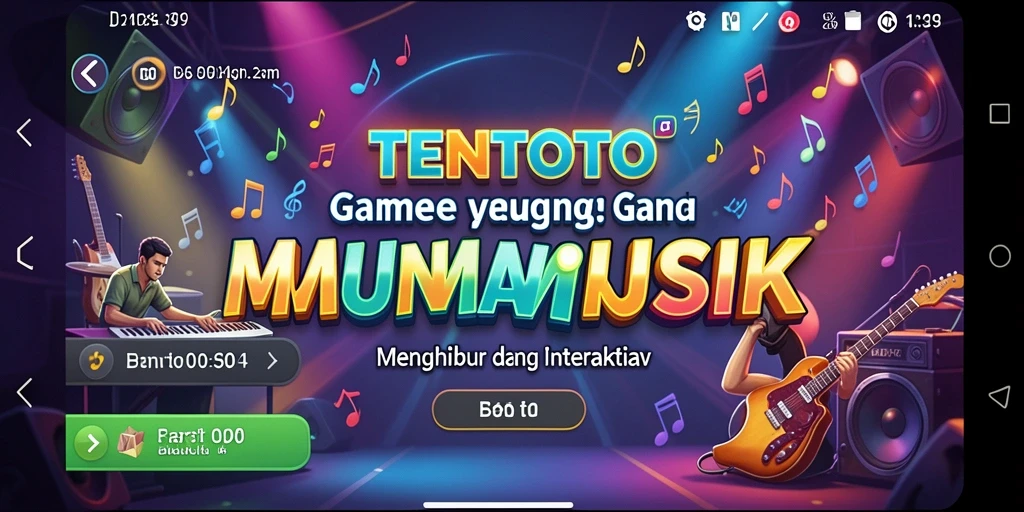 Tangkapan layar gameplay TENTOTO yang menampilkan seru dan interaktifnya permainan musik.