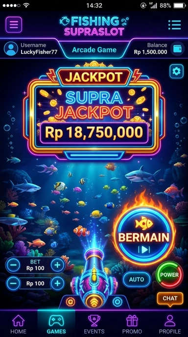 Tampilan antarmuka pengguna supraslot yang sederhana dan intuitif.